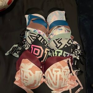 10 PINK bras sizes 32B and 34B